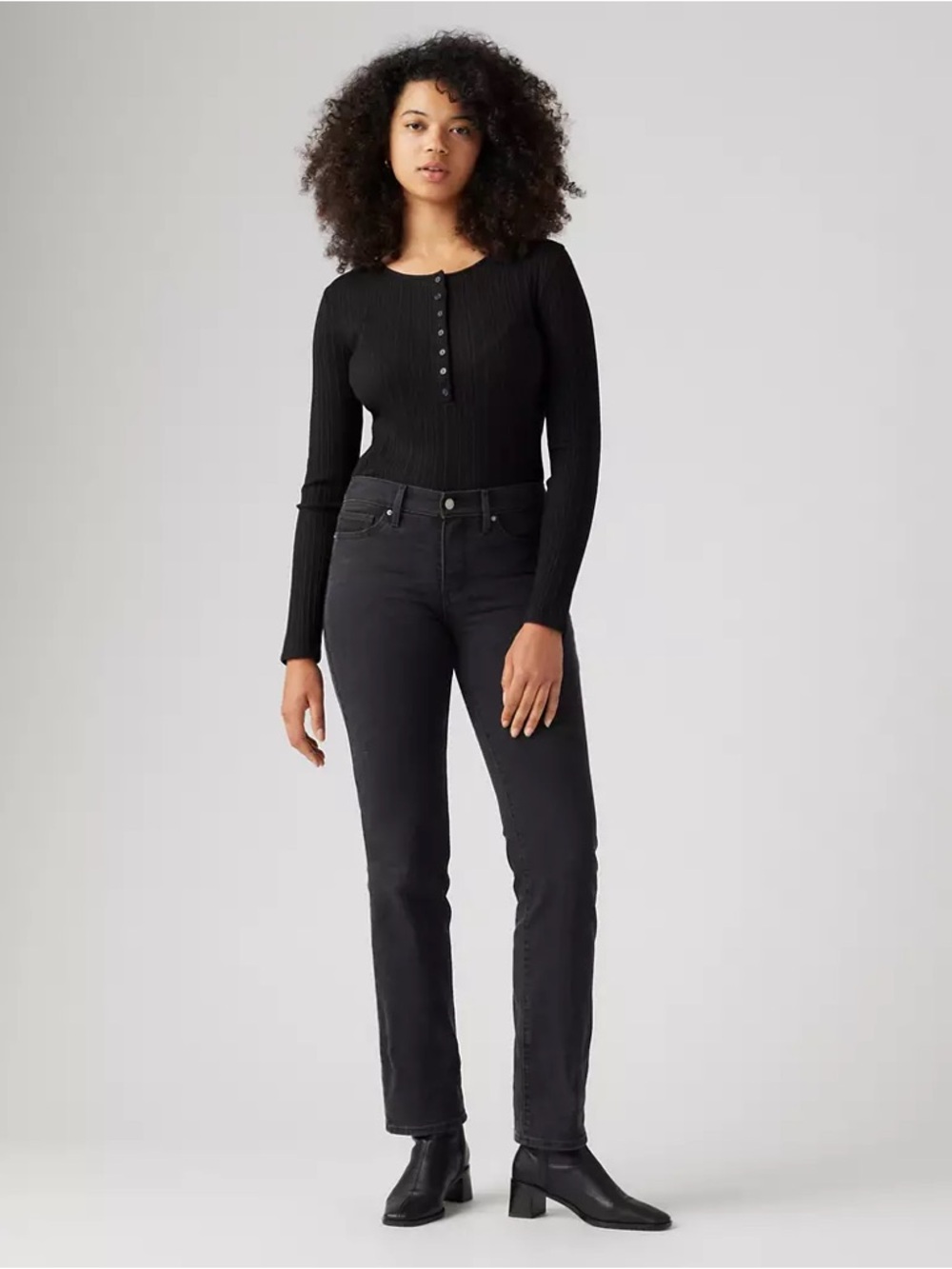 Levi’s 314 Shaping Straight Women’s Jeans 28x32 Sz 6 Med Black NWT